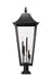 Outdoor Pier Mounted Fixture Z-Lite 5008PHXXLR-533PM-BK Black Gannon 5 Light Outdoor Pier Mounted Fixture Z-Lite