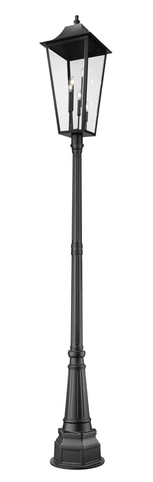 Outdoor Post Mounted Fixture Z-Lite 5008PHXXLR-564P-BK Black Gannon 5 Light Outdoor Post Mounted Fixture Z-Lite