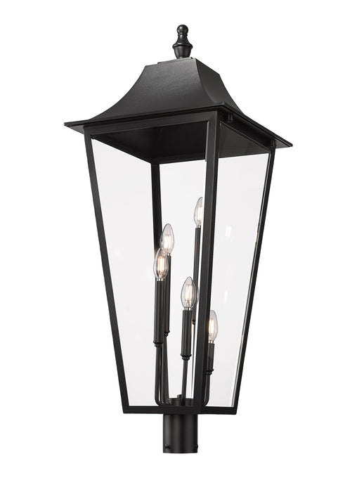 Outdoor Post Mount Fixture Z-Lite 5008PHXXLR-BK Black Gannon 5 Light Outdoor Post Mount Fixture Z-Lite