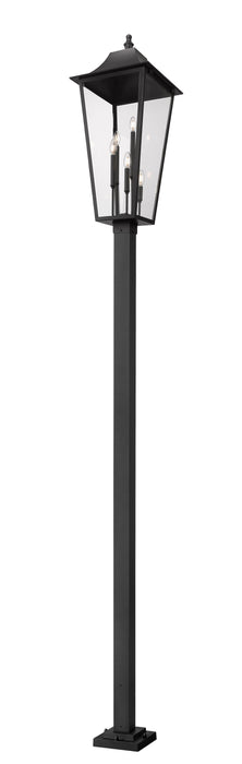 Outdoor Post Mounted Fixture Z-Lite 5008PHXXLS-536P-BK Black Gannon 5 Light Outdoor Post Mount Fixture Z-Lite