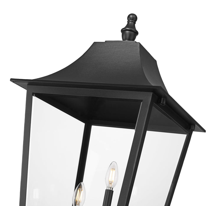 Outdoor Post Mounted Fixture Z-Lite 5008PHXXLS-536P-BK Black Gannon 5 Light Outdoor Post Mount Fixture Z-Lite