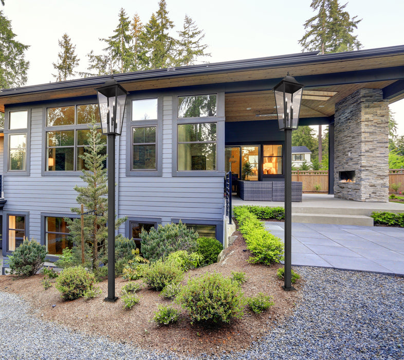 Outdoor Post Mounted Fixture Z-Lite 5008PHXXLS-536P-BK Black Gannon 5 Light Outdoor Post Mount Fixture Z-Lite