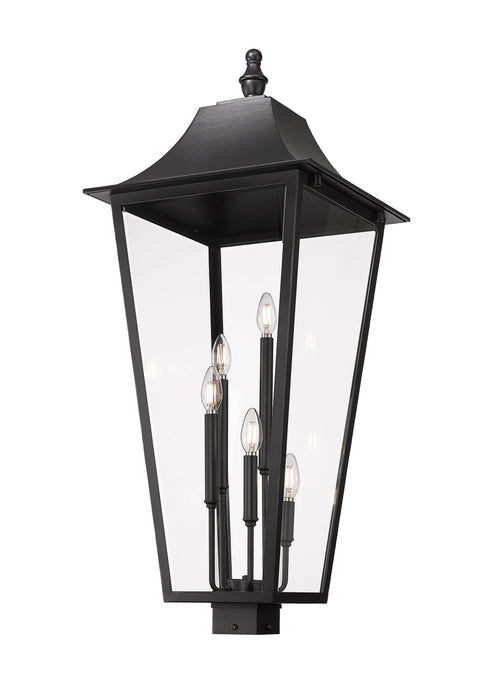 Outdoor Post Mount Fixture Z-Lite 5008PHXXLS-BK Black Gannon 5 Light Outdoor Post Mount Fixture Z-Lite