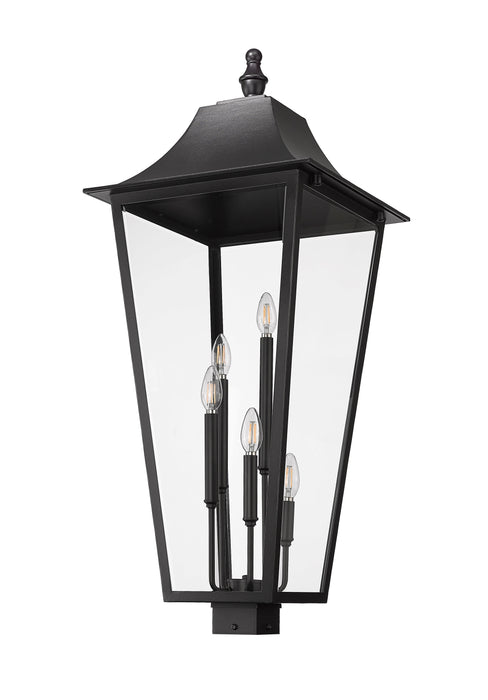 Outdoor Post Mount Fixture Z-Lite 5008PHXXLS-BK Black Gannon 5 Light Outdoor Post Mount Fixture Z-Lite