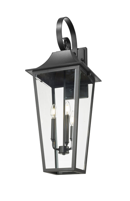Outdoor Wall Light Z-Lite 5008XL-BK Black Gannon 3 Light Outdoor Wall Light Z-Lite