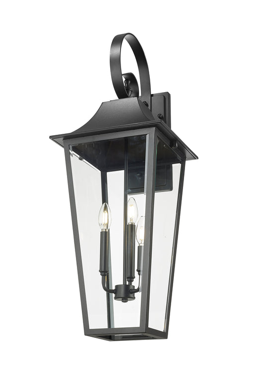 Outdoor Wall Light Z-Lite 5008XL-BK Black Gannon 3 Light Outdoor Wall Light Z-Lite
