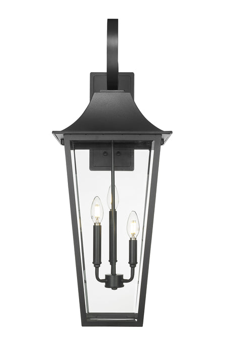Outdoor Wall Light Z-Lite 5008XL-BK Black Gannon 3 Light Outdoor Wall Light Z-Lite