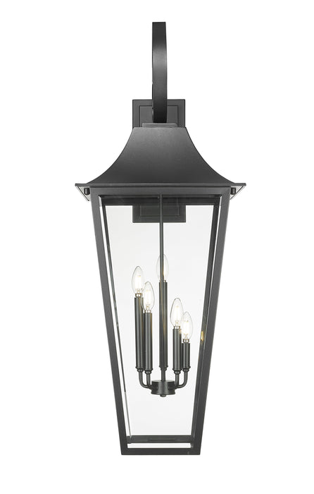 Outdoor Wall Light Z-Lite 5008XXL-BK Black Gannon 5 Light Outdoor Wall Light Z-Lite