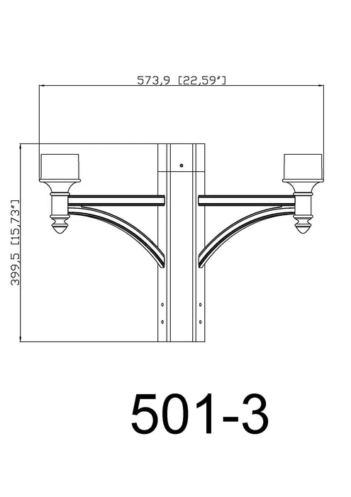 Outdoor Posts + Hardware Z-Lite 501-3BK Black Outdoor 3 Light Outdoor Posts + Hardware Z-Lite