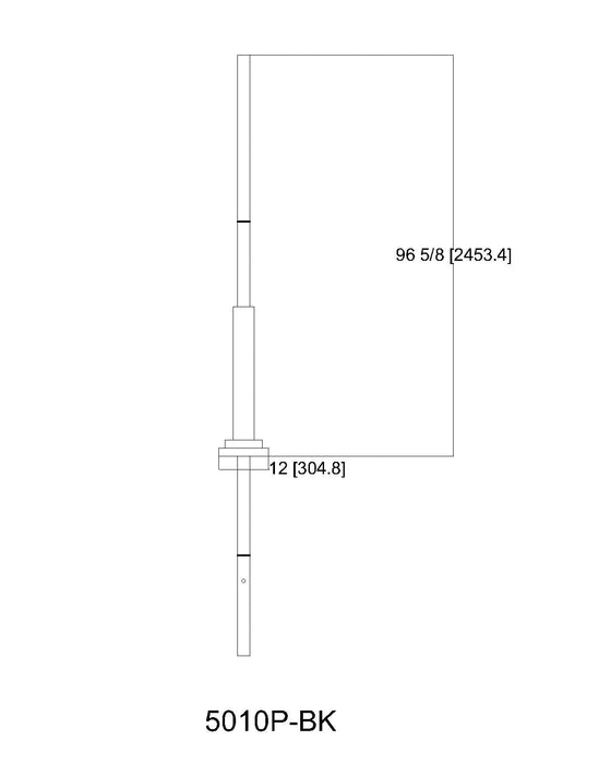 Outdoor Posts + Hardware Z-Lite 5010P-BK Black Outdoor Post Z-Lite