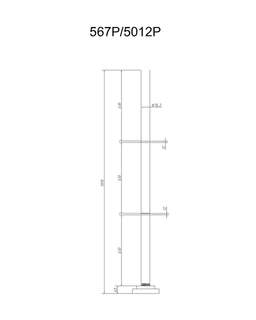 Outdoor Posts + Hardware Z-Lite 5012P-BK Black Outdoor Post Z-Lite