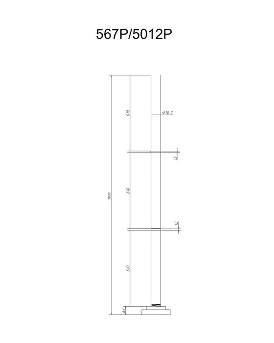 Outdoor Posts + Hardware Z-Lite 5012P-BK Black Outdoor Post Z-Lite