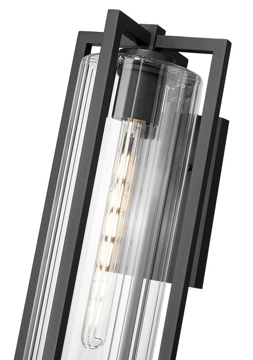 Outdoor Wall Light Z-Lite 5013B-BK Black Aura 1 Light Outdoor Wall Light Z-Lite