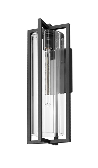 Outdoor Wall Light Z-Lite 5013B-BK Black Aura 1 Light Outdoor Wall Light Z-Lite