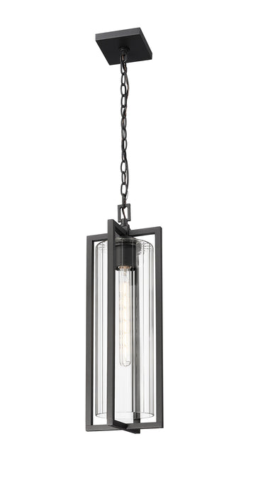 Outdoor Chain Mount Ceiling Fixture Z-Lite 5013CHB-BK Black Aura 1 Light Outdoor Chain Mount Ceiling Fixture Z-Lite