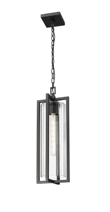 Outdoor Chain Mount Ceiling Fixture Z-Lite 5013CHB-BK Black Aura 1 Light Outdoor Chain Mount Ceiling Fixture Z-Lite