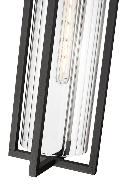 Outdoor Chain Mount Ceiling Fixture Z-Lite 5013CHB-BK Black Aura 1 Light Outdoor Chain Mount Ceiling Fixture Z-Lite