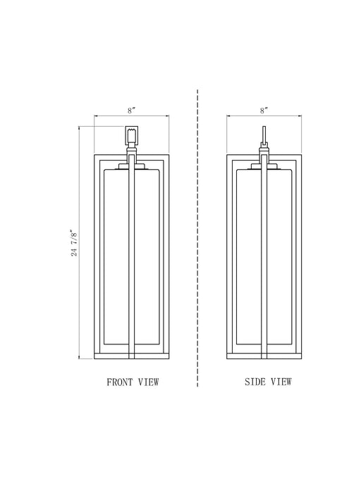 Outdoor Chain Mount Ceiling Fixture Z-Lite 5013CHB-BK Black Aura 1 Light Outdoor Chain Mount Ceiling Fixture Z-Lite