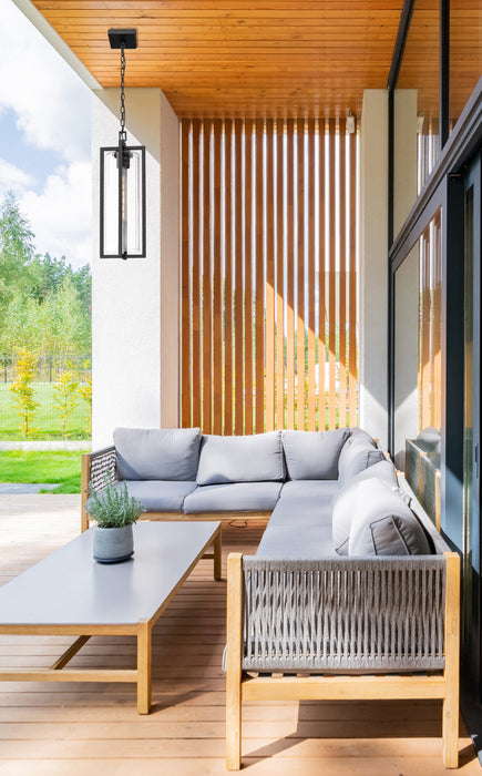 Outdoor Chain Mount Ceiling Fixture Z-Lite 5013CHB-BK Black Aura 1 Light Outdoor Chain Mount Ceiling Fixture Z-Lite