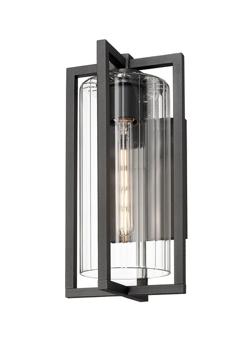Outdoor Wall Light Z-Lite 5013M-BK Black Aura 1 Light Outdoor Wall Light Z-Lite
