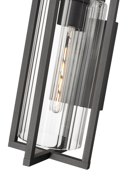 Outdoor Wall Light Z-Lite 5013M-BK Black Aura 1 Light Outdoor Wall Light Z-Lite