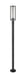 Outdoor Post Mounted Fixture Z-Lite 5013PHBR-5012P-BK Black Aura 1 Light Outdoor Post Mounted Fixture Z-Lite