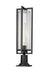 Outdoor Pier Mounted Fixture Z-Lite 5013PHBR-533PM-BK Black Aura 1 Light Outdoor Pier Mounted Fixture Z-Lite