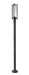 Outdoor Post Mounted Fixture Z-Lite 5013PHBR-567P-BK Black Aura 1 Light Outdoor Post Mounted Fixture Z-Lite