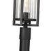 Outdoor Post Mounted Fixture Z-Lite 5013PHBR-567P-BK Black Aura 1 Light Outdoor Post Mounted Fixture Z-Lite