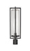 Outdoor Post Mount Fixture Z-Lite 5013PHBR-BK Black Aura 1 Light Outdoor Post Mount Fixture Z-Lite