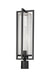 Outdoor Post Mount Fixture Z-Lite 5013PHBR-BK Black Aura 1 Light Outdoor Post Mount Fixture Z-Lite