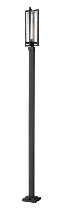 Outdoor Post Mounted Fixture Z-Lite 5013PHBS-536P-BK Black Aura 1 Light Outdoor Post Mounted Fixture Z-Lite