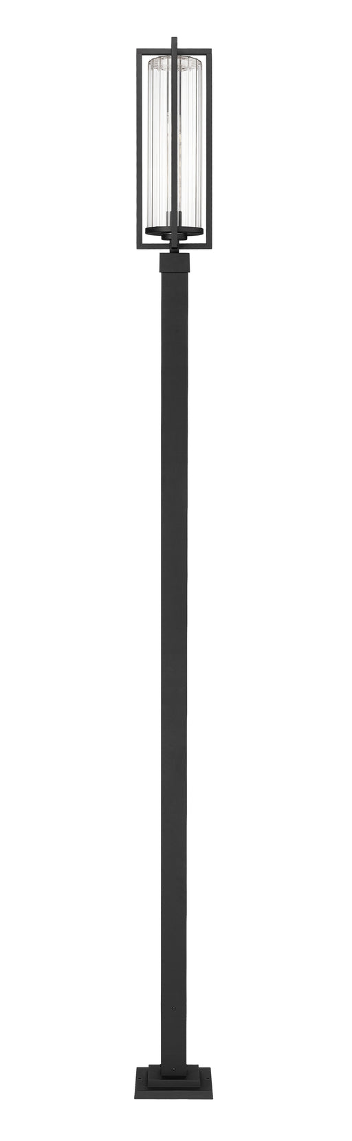 Outdoor Post Mounted Fixture Z-Lite 5013PHBS-536P-BK Black Aura 1 Light Outdoor Post Mounted Fixture Z-Lite