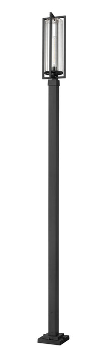 Outdoor Post Mounted Fixture Z-Lite 5013PHBS-536P-BK Black Aura 1 Light Outdoor Post Mounted Fixture Z-Lite