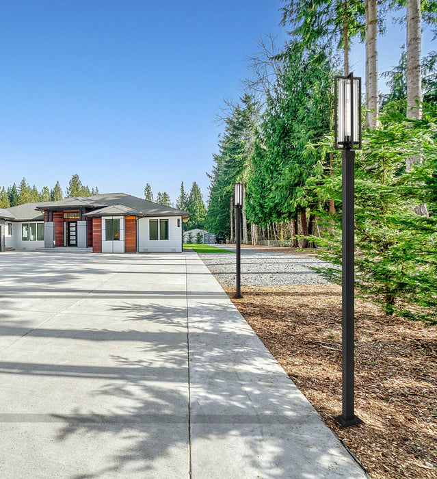 Outdoor Post Mounted Fixture Z-Lite 5013PHBS-536P-BK Black Aura 1 Light Outdoor Post Mounted Fixture Z-Lite