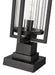 Outdoor Pier Mounted Fixture Z-Lite 5013PHBS-SQPM-BK Black Aura 1 Light Outdoor Pier Mounted Fixture Z-Lite