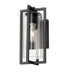 Outdoor Wall Light Z-Lite 5013S-BK Black Aura 1 Light Outdoor Wall Light Z-Lite
