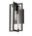Outdoor Wall Light Z-Lite 5013S-BK Black Aura 1 Light Outdoor Wall Light Z-Lite