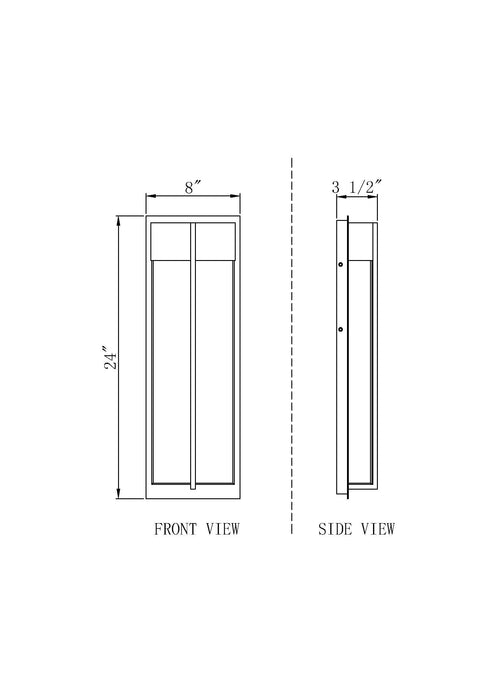 Outdoor Wall Light Z-Lite 5014B-BK-LED Black Nyx 2 Light Outdoor Wall Light Z-Lite