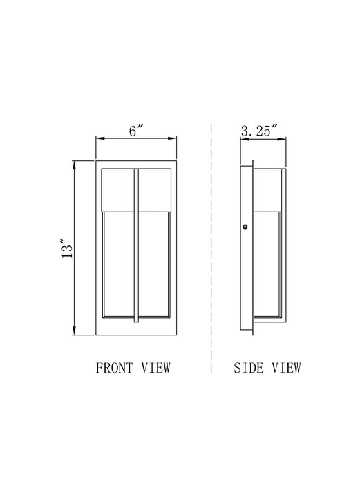 Outdoor Wall Light Z-Lite 5014S-BK-LED Black Nyx 2 Light Outdoor Wall Light Z-Lite