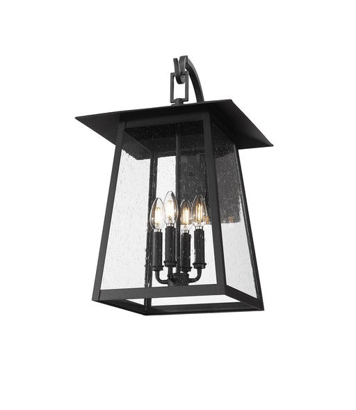 Outdoor Wall Light Z-Lite 5015B-BK Black Rainer 4 Light Outdoor Wall Light Z-Lite