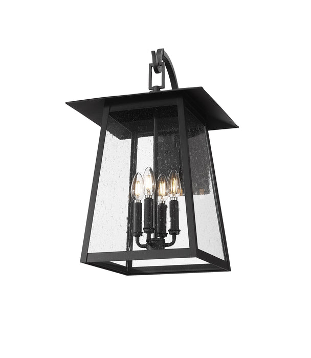 Outdoor Wall Light Z-Lite 5015B-BK Black Rainer 4 Light Outdoor Wall Light Z-Lite