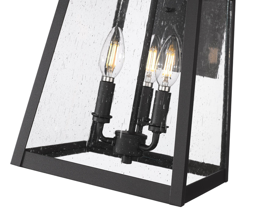 Outdoor Wall Light Z-Lite 5015M-BK Black Rainer 3 Light Outdoor Wall Light Z-Lite