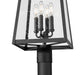 Outdoor Post Mounted Fixture Z-Lite 5015PHBR-5009P96-BK Black Rainer 4 Light Outdoor Post Mounted Fixture Z-Lite