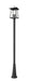 Outdoor Post Mounted Fixture Z-Lite 5015PHBR-5011P-BK Black Rainer 4 Light Outdoor Post Mounted Fixture Z-Lite
