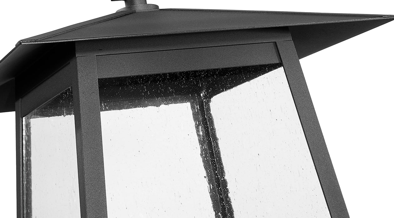 Outdoor Post Mounted Fixture Z-Lite 5015PHBR-5011P-BK Black Rainer 4 Light Outdoor Post Mounted Fixture Z-Lite