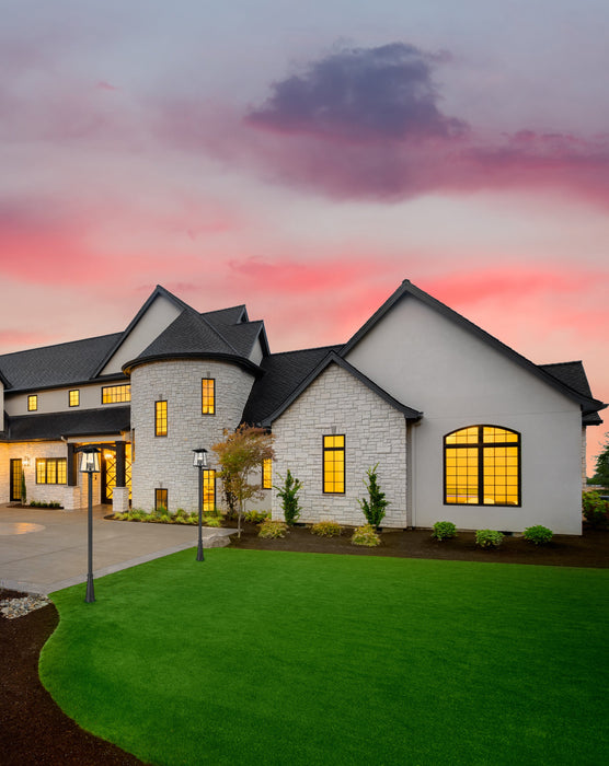 Outdoor Post Mounted Fixture Z-Lite 5015PHBR-519P-BK Black Rainer 4 Light Outdoor Post Mounted Fixture Z-Lite