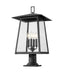 Outdoor Pier Mounted Fixture Z-Lite 5015PHBR-533PM-BK Black Rainer 4 Light Outdoor Pier Mounted Fixture Z-Lite