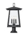 Outdoor Pier Mounted Fixture Z-Lite 5015PHBR-533PM-BK Black Rainer 4 Light Outdoor Pier Mounted Fixture Z-Lite