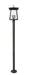 Outdoor Post Mounted Fixture Z-Lite 5015PHBR-567P-BK Black Rainer 4 Light Outdoor Post Mounted Fixture Z-Lite